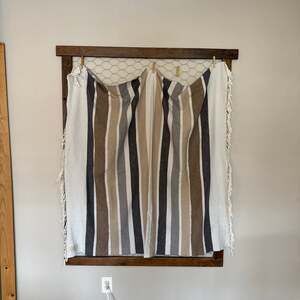Nido Notte Italia Design Handwoven Wool Striped Throw with Fringe